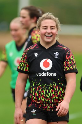 140426 - Wales Women Rugby Training - Molly Reardon during a rugby training session ahead of the Women’s 6 Nations match against France
