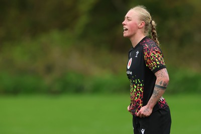 140426 - Wales Women Rugby Training - Nikita Prothero during a rugby training session ahead of the Women’s 6 Nations match against France