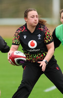 140426 - Wales Women Rugby Training - Kendall Waudby during a rugby training session ahead of the Women’s 6 Nations match against France