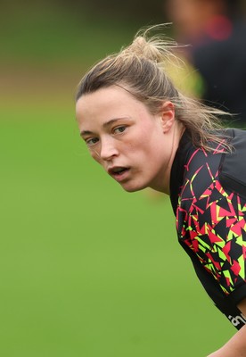 140426 - Wales Women Rugby Training - Alisha Joyce during a rugby training session ahead of the Women’s 6 Nations match against France