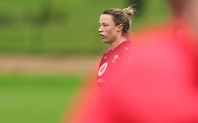 140426 - Wales Women Rugby Training - Alisha Joyce during a rugby training session ahead of the Women’s 6 Nations match against France