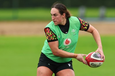 140426 - Wales Women Rugby Training - Courtney Keight during a rugby training session ahead of the Women’s 6 Nations match against France