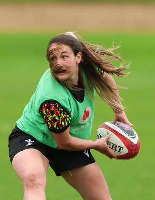 140426 - Wales Women Rugby Training - Kayleigh Powell during a rugby training session ahead of the Women’s 6 Nations match against France