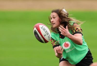 140426 - Wales Women Rugby Training - Kayleigh Powell during a rugby training session ahead of the Women’s 6 Nations match against France