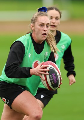 140426 - Wales Women Rugby Training - Hannah Dallavalle during a rugby training session ahead of the Women’s 6 Nations match against France
