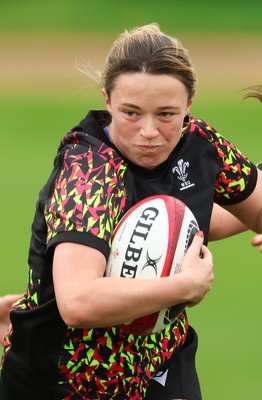 140426 - Wales Women Rugby Training - Alisha Joyce during a rugby training session ahead of the Women’s 6 Nations match against France