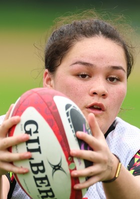140426 - Wales Women Rugby Training - Jorja Aiono  during a rugby training session ahead of the Women’s 6 Nations match against France