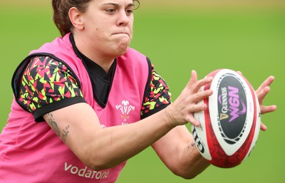 140426 - Wales Women Rugby Training - Natalia John during a rugby training session ahead of the Women’s 6 Nations match against France