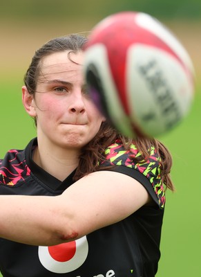 140426 - Wales Women Rugby Training - Branwen Metcalfe during a rugby training session ahead of the Women’s 6 Nations match against France