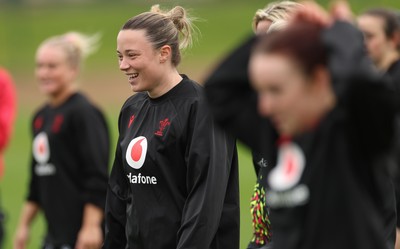 140426 - Wales Women Rugby Training - Alisha Joyce during a rugby training session ahead of the Women’s 6 Nations match against France