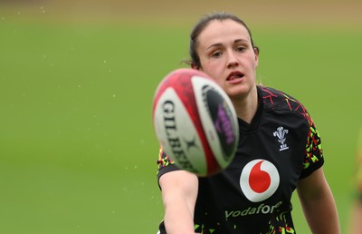 140426 - Wales Women Rugby Training - Kayleigh Powell during a rugby training session ahead of the Women’s 6 Nations match against France