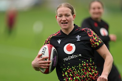 140426 - Wales Women Rugby Training - Carys Cox during a rugby training session ahead of the Women’s 6 Nations match against France