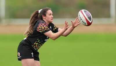 140426 - Wales Women Rugby Training - Kayleigh Powell during a rugby training session ahead of the Women’s 6 Nations match against France