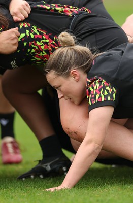 140426 - Wales Women Rugby Training - Alisha Joyce during a rugby training session ahead of the Women’s 6 Nations match against France