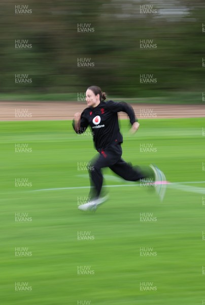 140426 - Wales Women Rugby Training - Jasmine Joyce during a rugby training session ahead of the Women’s 6 Nations match against France