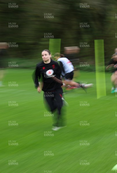 140426 - Wales Women Rugby Training - Jasmine Joyce during a rugby training session ahead of the Women’s 6 Nations match against France