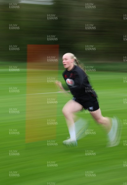 140426 - Wales Women Rugby Training - Nikita Prothero during a rugby training session ahead of the Women’s 6 Nations match against France