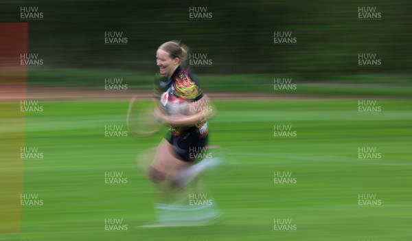 140426 - Wales Women Rugby Training - Carys Cox during a rugby training session ahead of the Women’s 6 Nations match against France