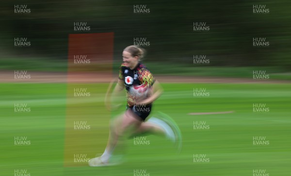 140426 - Wales Women Rugby Training - Carys Cox during a rugby training session ahead of the Women’s 6 Nations match against France