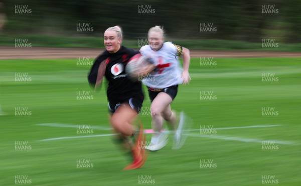 140426 - Wales Women Rugby Training - Seren Singleton during a rugby training session ahead of the Women’s 6 Nations match against France