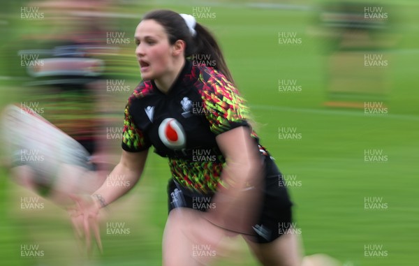 140426 - Wales Women Rugby Training - Kayleigh Powell during a rugby training session ahead of the Women’s 6 Nations match against France