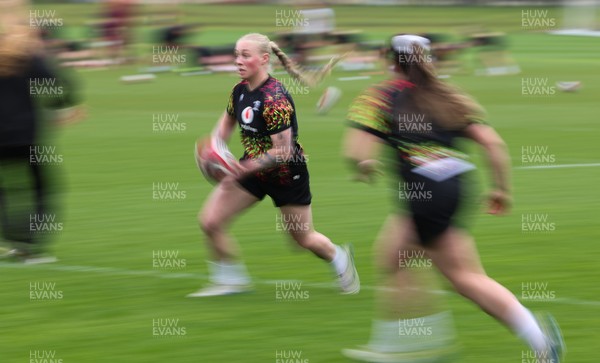 140426 - Wales Women Rugby Training - Nikita Prothero during a rugby training session ahead of the Women’s 6 Nations match against France