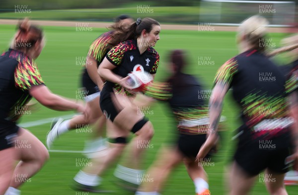 140426 - Wales Women Rugby Training - Branwen Metcalfe during a rugby training session ahead of the Women’s 6 Nations match against France