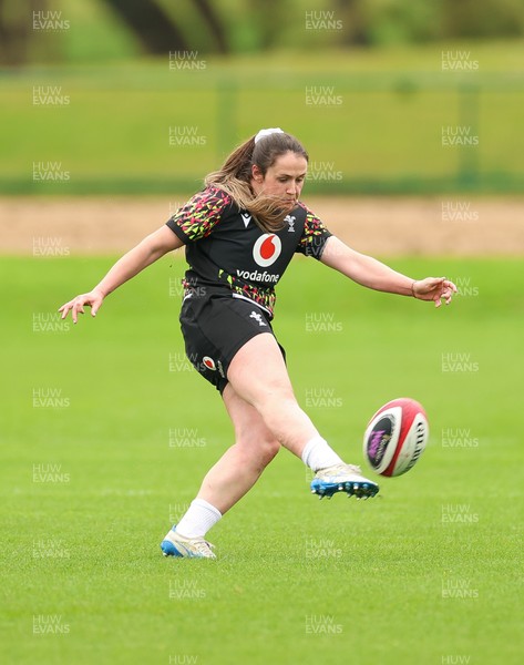 140426 - Wales Women Rugby Training - Kayleigh Powell during a rugby training session ahead of the Women’s 6 Nations match against France