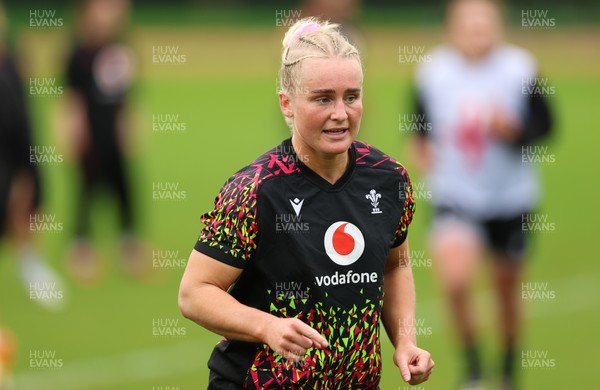 140426 - Wales Women Rugby Training - Seren Singleton during a rugby training session ahead of the Women’s 6 Nations match against France