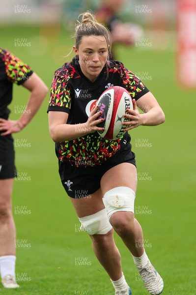 140426 - Wales Women Rugby Training - Alisha Joyce during a rugby training session ahead of the Women’s 6 Nations match against France