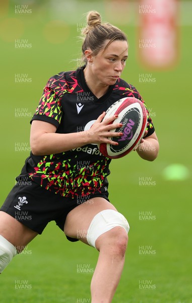 140426 - Wales Women Rugby Training - Alisha Joyce during a rugby training session ahead of the Women’s 6 Nations match against France