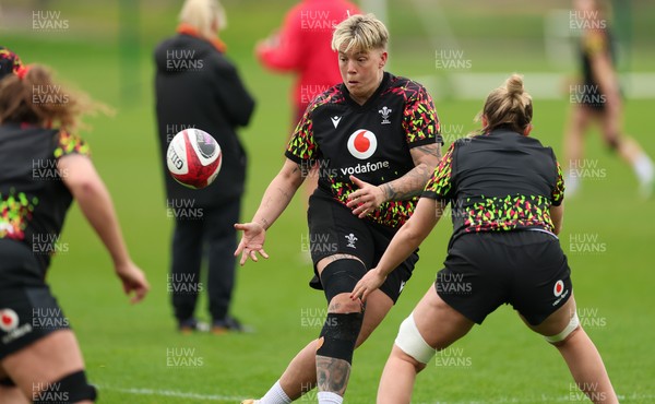 140426 - Wales Women Rugby Training - Donna Rose during a rugby training session ahead of the Women’s 6 Nations match against France