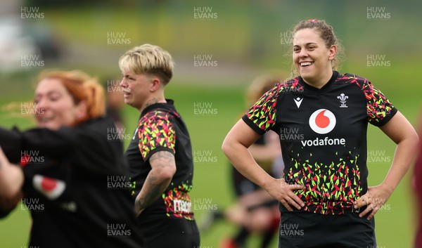 140426 - Wales Women Rugby Training - Natalia John during a rugby training session ahead of the Women’s 6 Nations match against France