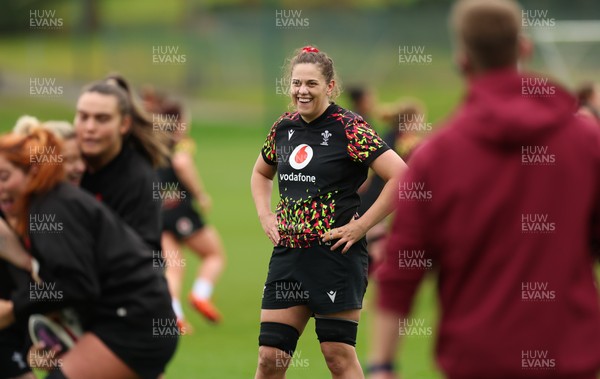 140426 - Wales Women Rugby Training - Natalia John during a rugby training session ahead of the Women’s 6 Nations match against France