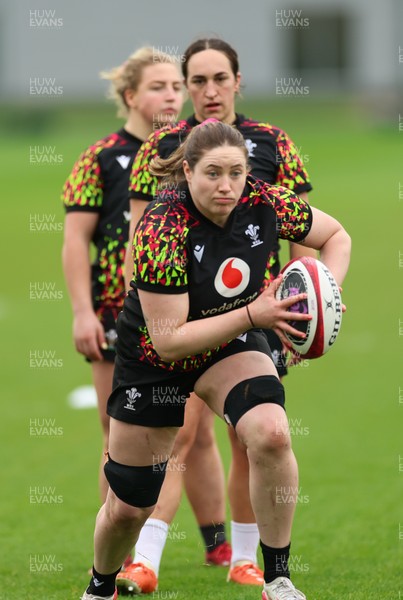 140426 - Wales Women Rugby Training - Gwen Crabb during a rugby training session ahead of the Women’s 6 Nations match against France