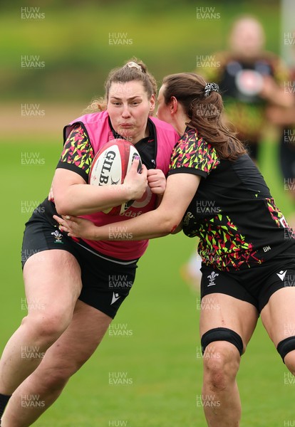 140426 - Wales Women Rugby Training - Gwenllian Pyrs during a rugby training session ahead of the Women’s 6 Nations match against France