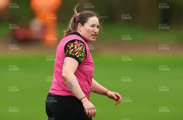 140426 - Wales Women Rugby Training - Gwen Crabb during a rugby training session ahead of the Women’s 6 Nations match against France