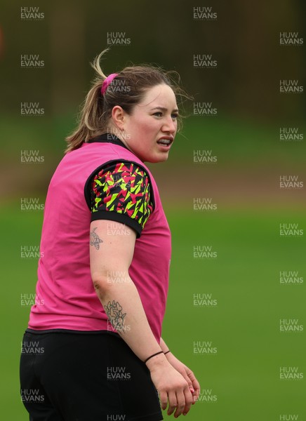140426 - Wales Women Rugby Training - Gwen Crabb during a rugby training session ahead of the Women’s 6 Nations match against France