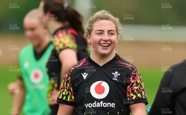140426 - Wales Women Rugby Training - Molly Reardon during a rugby training session ahead of the Women’s 6 Nations match against France