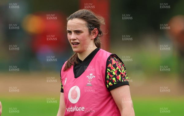 140426 - Wales Women Rugby Training - Branwen Metcalfe during a rugby training session ahead of the Women’s 6 Nations match against France