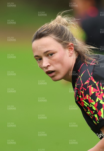 140426 - Wales Women Rugby Training - Alisha Joyce during a rugby training session ahead of the Women’s 6 Nations match against France