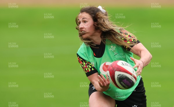 140426 - Wales Women Rugby Training - Kayleigh Powell during a rugby training session ahead of the Women’s 6 Nations match against France