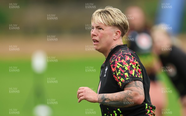 140426 - Wales Women Rugby Training - Donna Rose during a rugby training session ahead of the Women’s 6 Nations match against France