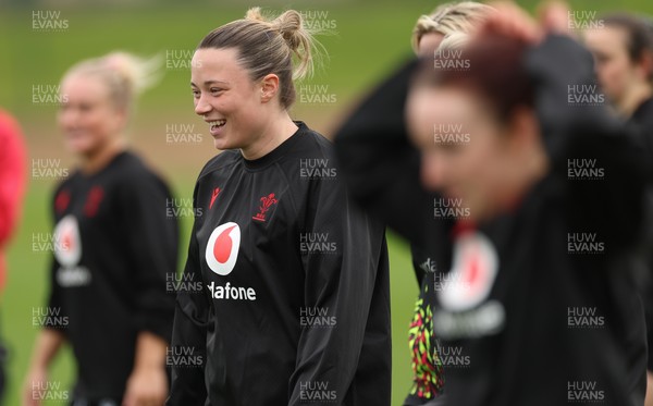 140426 - Wales Women Rugby Training - Alisha Joyce during a rugby training session ahead of the Women’s 6 Nations match against France