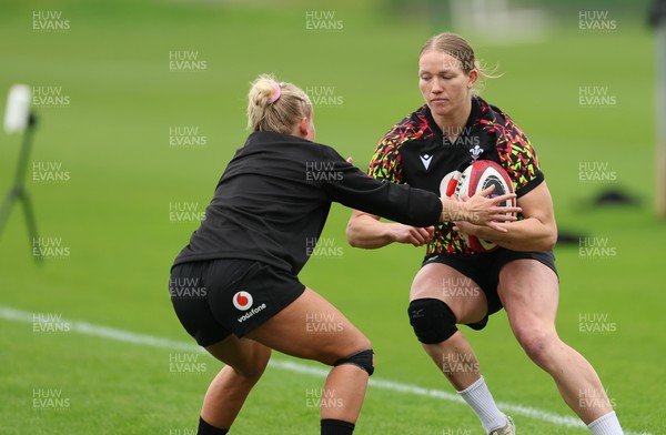 140426 - Wales Women Rugby Training - Carys Cox during a rugby training session ahead of the Women’s 6 Nations match against France