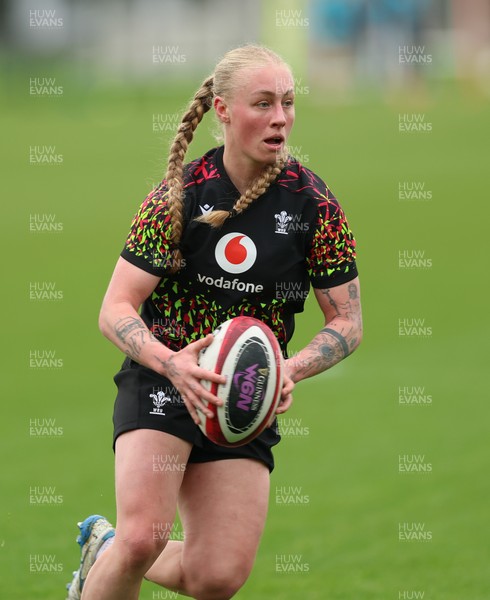 140426 - Wales Women Rugby Training - Nikita Prothero during a rugby training session ahead of the Women’s 6 Nations match against France