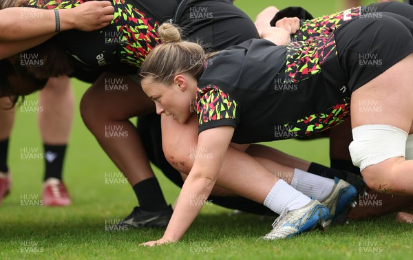 140426 - Wales Women Rugby Training - Alisha Joyce during a rugby training session ahead of the Women’s 6 Nations match against France