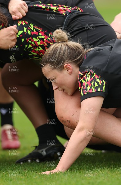 140426 - Wales Women Rugby Training - Alisha Joyce during a rugby training session ahead of the Women’s 6 Nations match against France