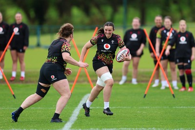 140526 - Wales Women Rugby Training - Branwen Metcalfe during a rugby training session ahead of their final Women’s 6 Nations match against Italy