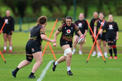 140526 - Wales Women Rugby Training - Branwen Metcalfe during a rugby training session ahead of their final Women’s 6 Nations match against Italy
